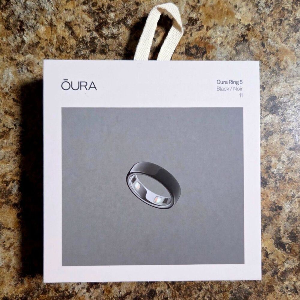 NEW Sealed Oura Ring 5 Smart Ring Black Size 11 Sleep Fitness Tracker NIB